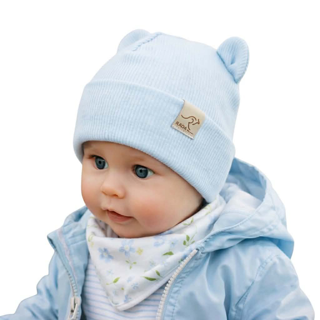 Bady, novorodenecká čiapka Rada s lemom, bez šnúrok