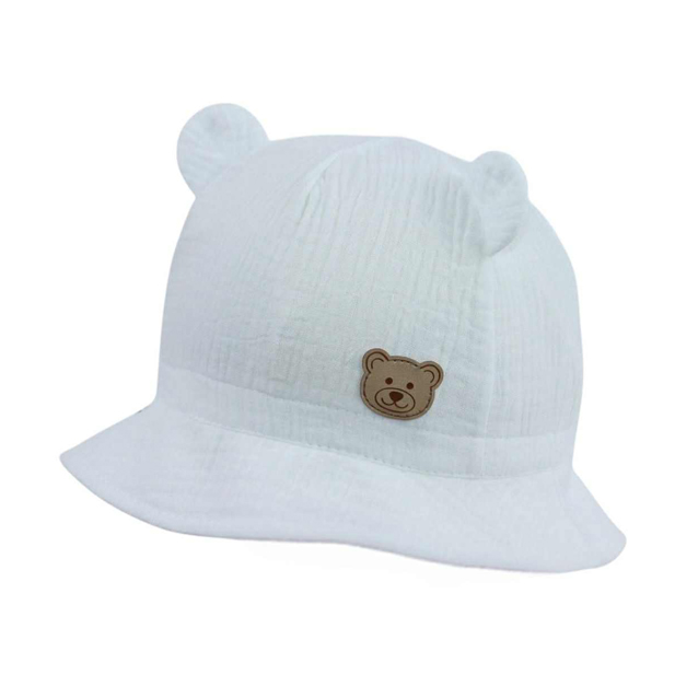 Etka, mušelínový klobúk s uškami Rada