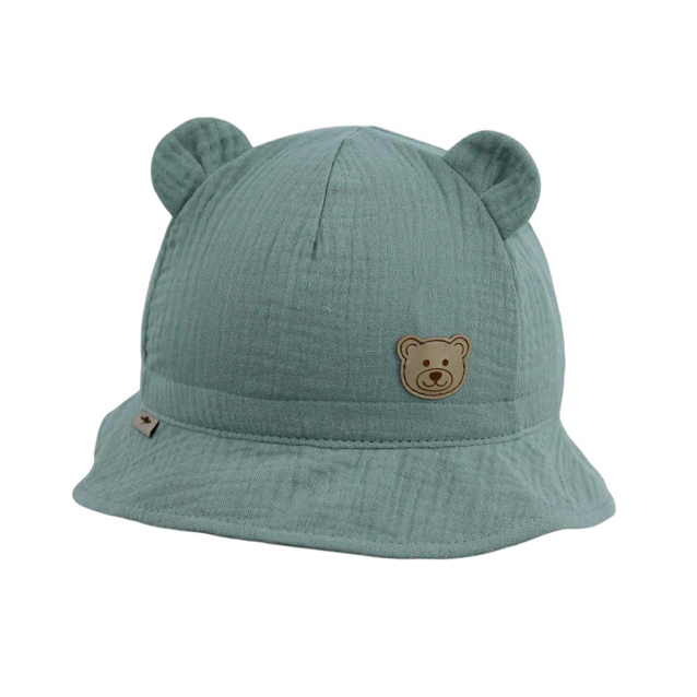 Etka, mušelínový klobúk s uškami Rada