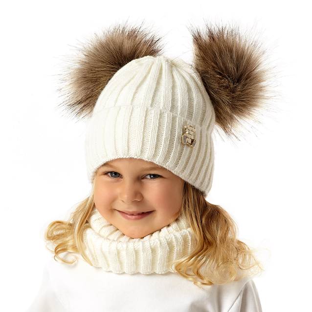 Dievčenská súprava na zimu s nákrčníkom Ajs, 52-54 cm Dievčenská súprava na zimu s nákrčníkom Ajs, 52-54 cm