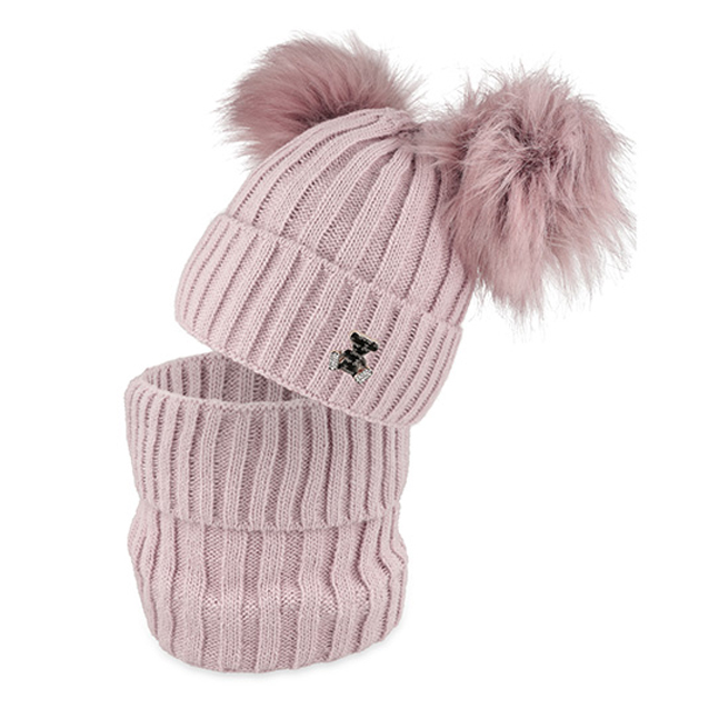 Dievčenská súprava na zimu s nákrčníkom Ajs, 52-54 cm