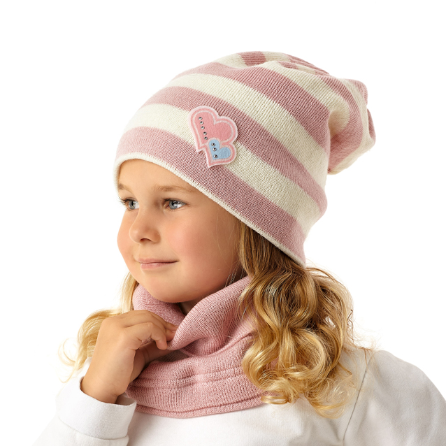 Dievčenská  obojstranná čiapka Ajs 54-56 cm