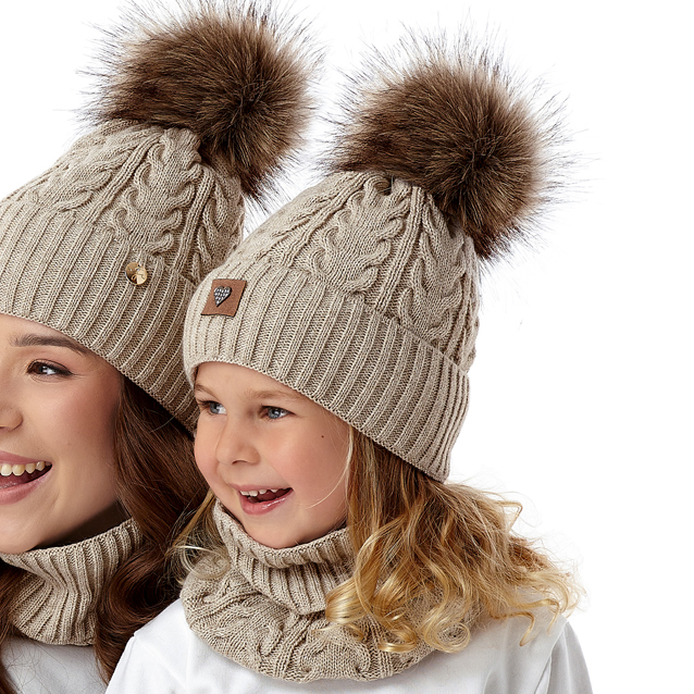 Detská zimná súprava s nákrčníkom, rolákom 50-52 cm Detská zimná súprava s nákrčníkom, rolákom 50-52 cm