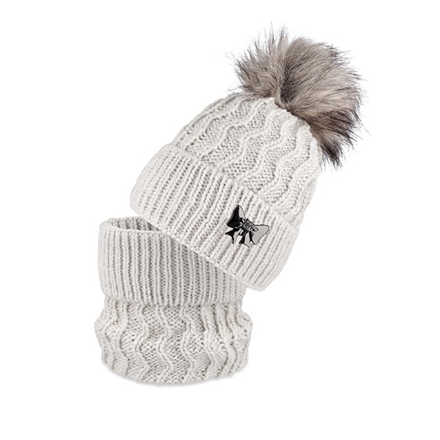 Dievčenská súprava na zimu s nákrčníkom Ajs, 52-54 cm