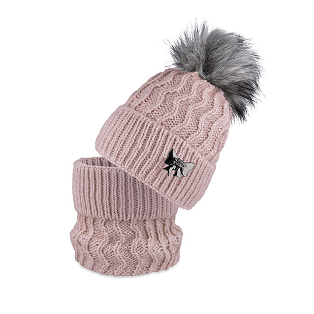 Dievčenská súprava na zimu s nákrčníkom Ajs, 52-54 cm