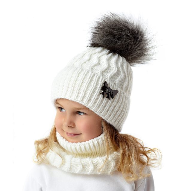 Dievčenská súprava na zimu s nákrčníkom Ajs, 52-54 cm Dievčenská súprava na zimu s nákrčníkom Ajs, 52-54 cm