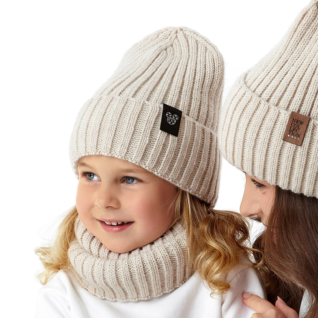 Dievčenská súprava na zimu s nákrčníkom Ajs, 54-56 cm