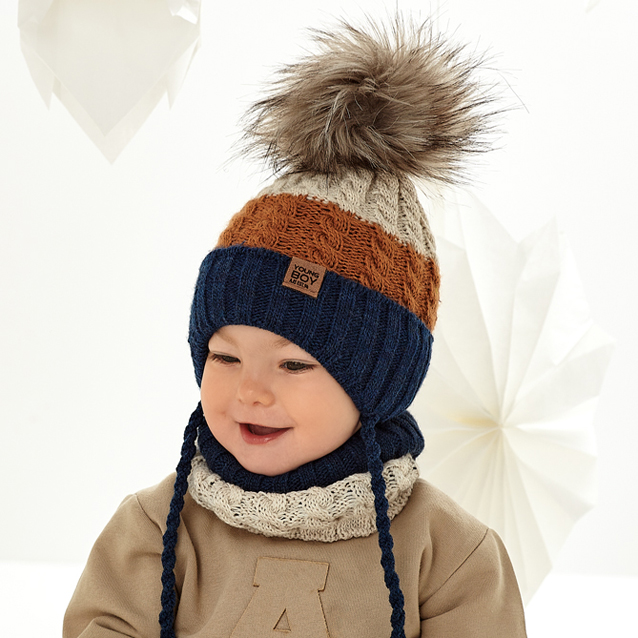 Detská súprava s nákrčníkom na viazanie 48-52 cm