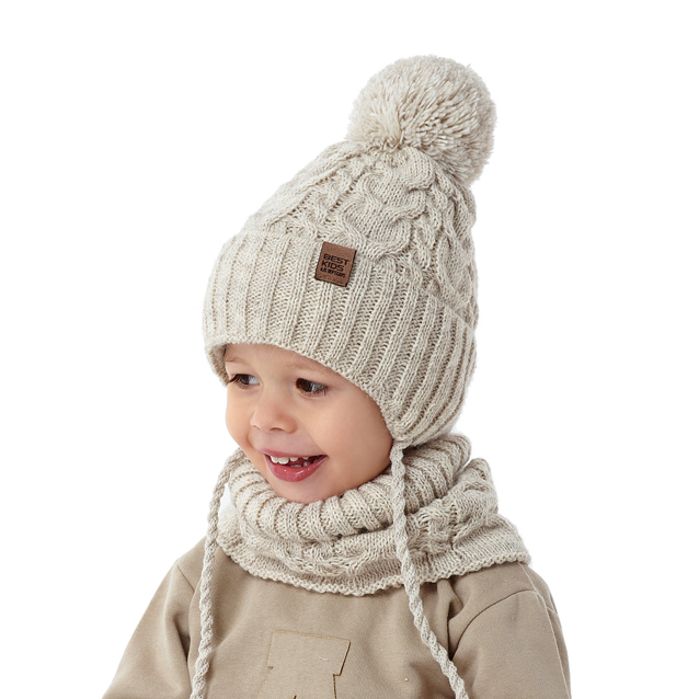 Detská súprava s nákrčníkom na viazanie 52-54 cm