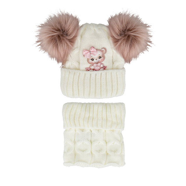 Detská súprava s nákrčníkom, s dvomi bombuľkami 46-50 cm