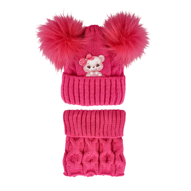 Detská súprava s nákrčníkom, s dvomi bombuľkami 46-50 cm