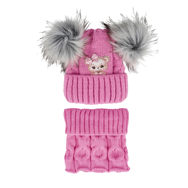 Detská súprava s nákrčníkom, s dvomi bombuľkami 46-50 cm