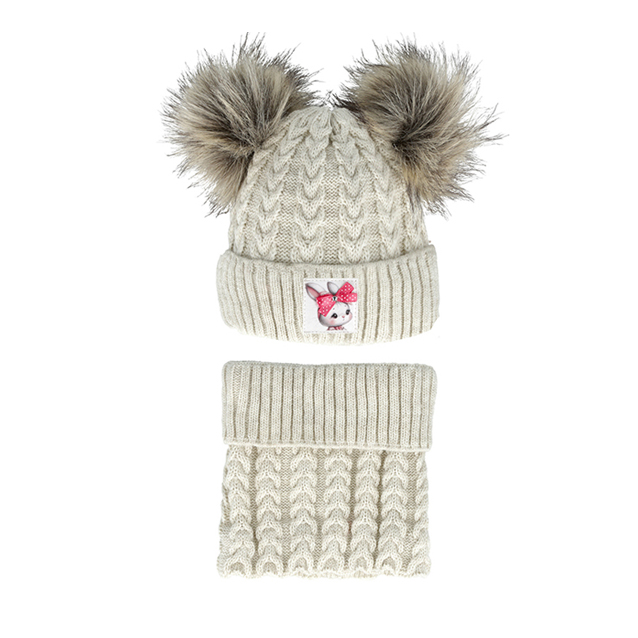 Detská súprava s nákrčníkom, s dvomi bombuľkami 46-50 cm