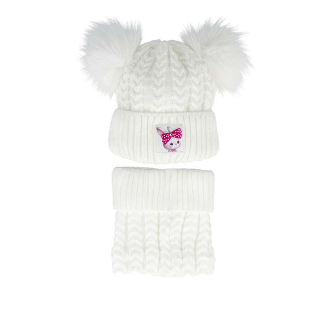 Detská súprava s nákrčníkom, s dvomi bombuľkami 46-50 cm