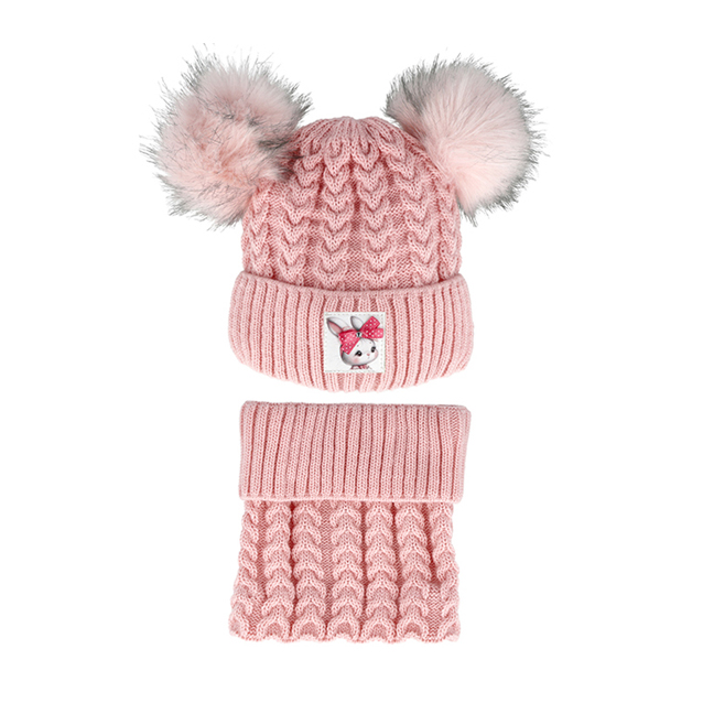 Detská súprava s nákrčníkom, s dvomi bombuľkami 46-50 cm