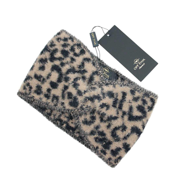Dámska čelenka na zimu s leopardím vzorom 56-58 cm
