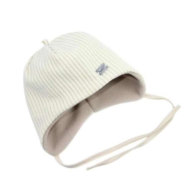 Bea Rada, novorodenecká zimná čiapka na viazanie, podšitá flisom