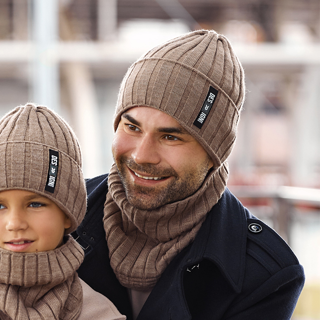 Chlapčenská a pánska súprava na zimu s nákrčníkom 56-58 cm