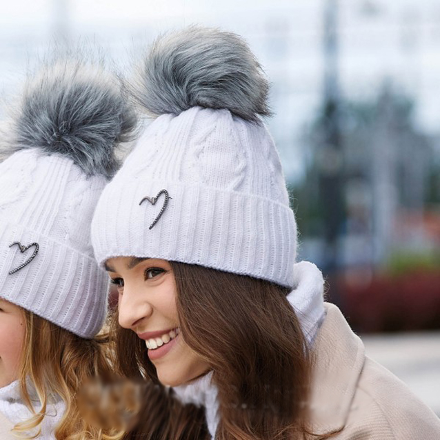 Dievčenská a dámska zimná súprava s nákrčníkom 56-58 cm