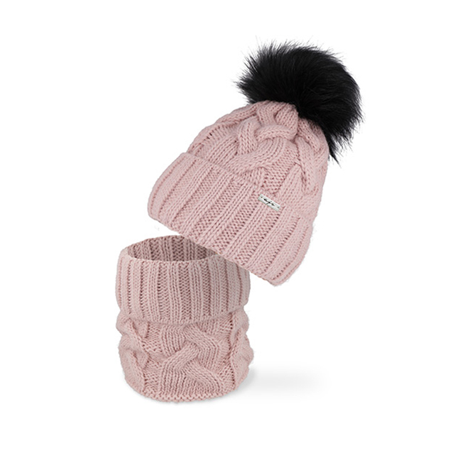 Dievčenská a dámska zimná súprava s nákrčníkom 56-58 cm